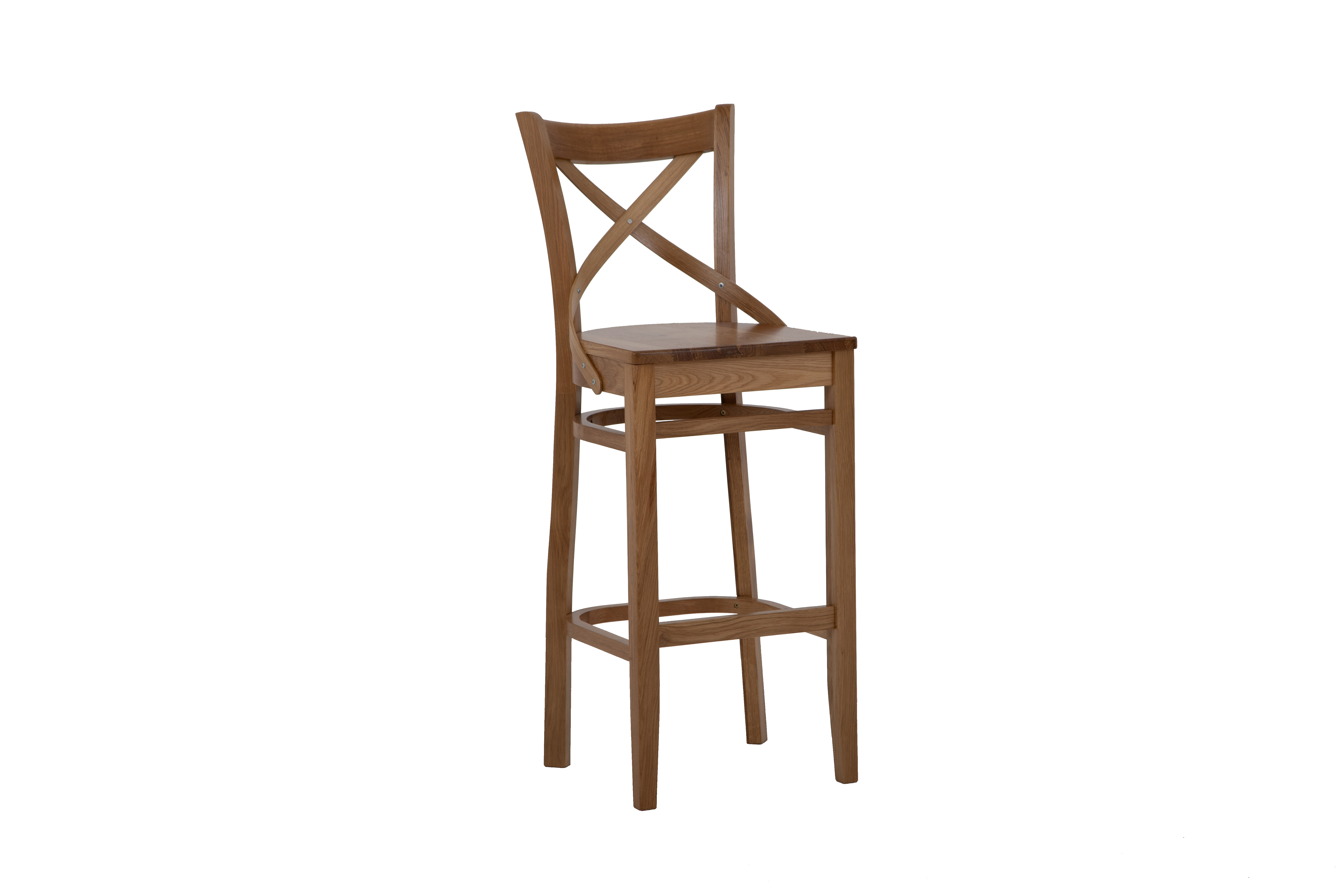 Стул барный Соло-Б с жестким сиденьем, натуральный дуб