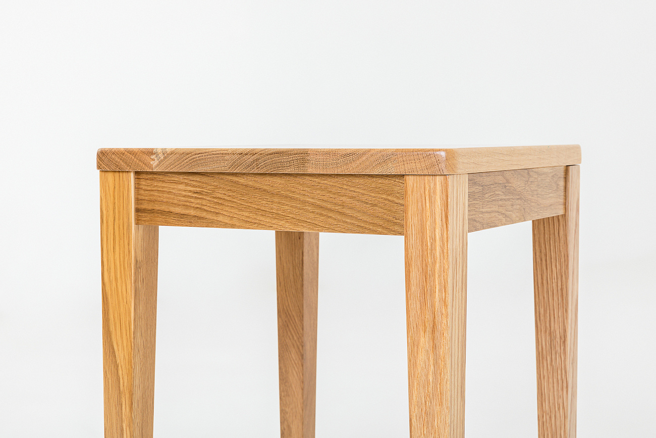 Табурет обеденный Крафт с жестким сиденьем, натуральный дуб