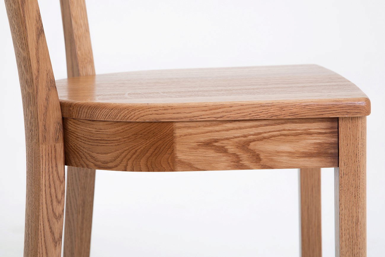 Стул обеденный Бари с жестким сиденьем, натуральный дуб