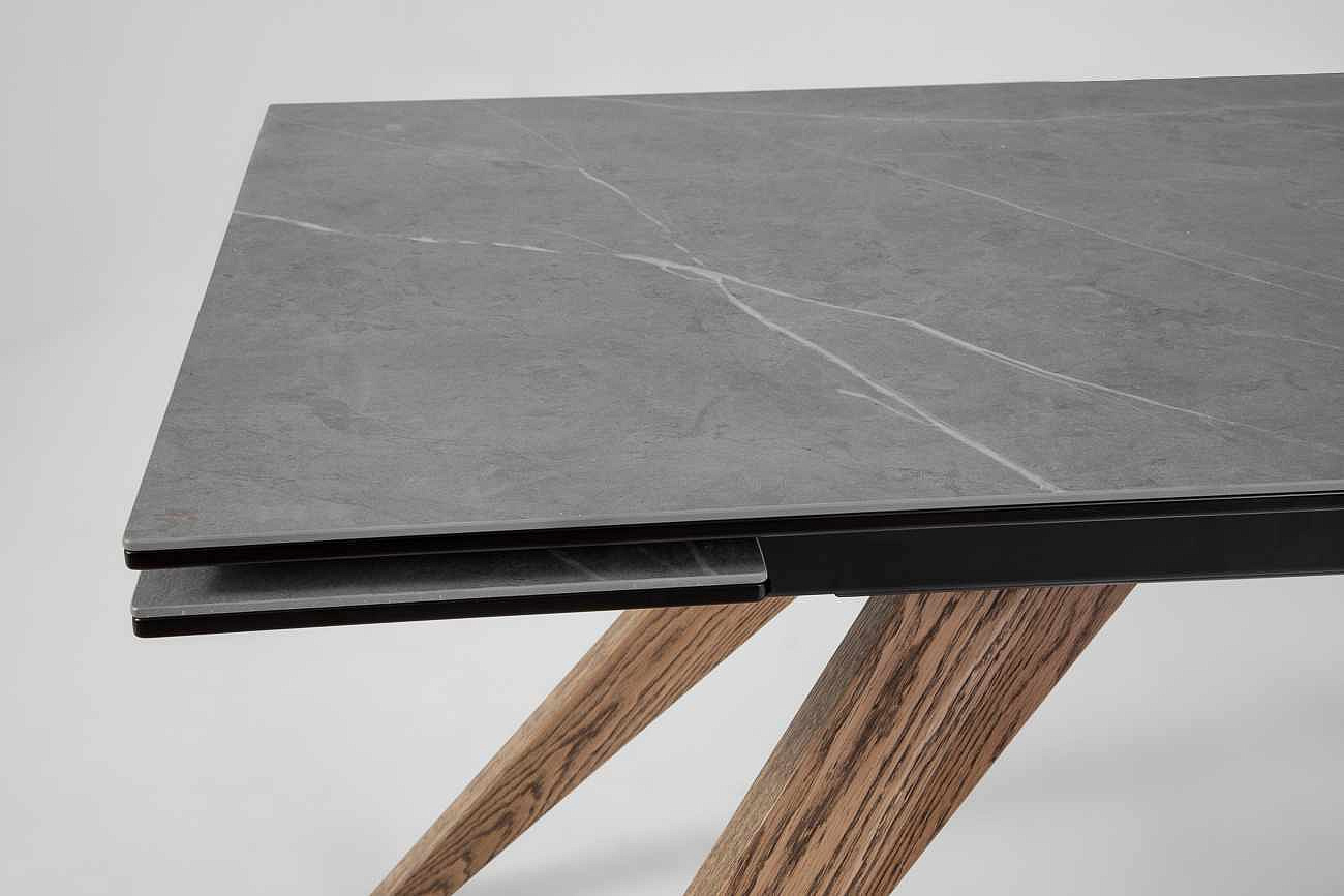 Стол обеденный раздвижной Орландо-М, 140(170/200)*85см, дуб, керамика, металл