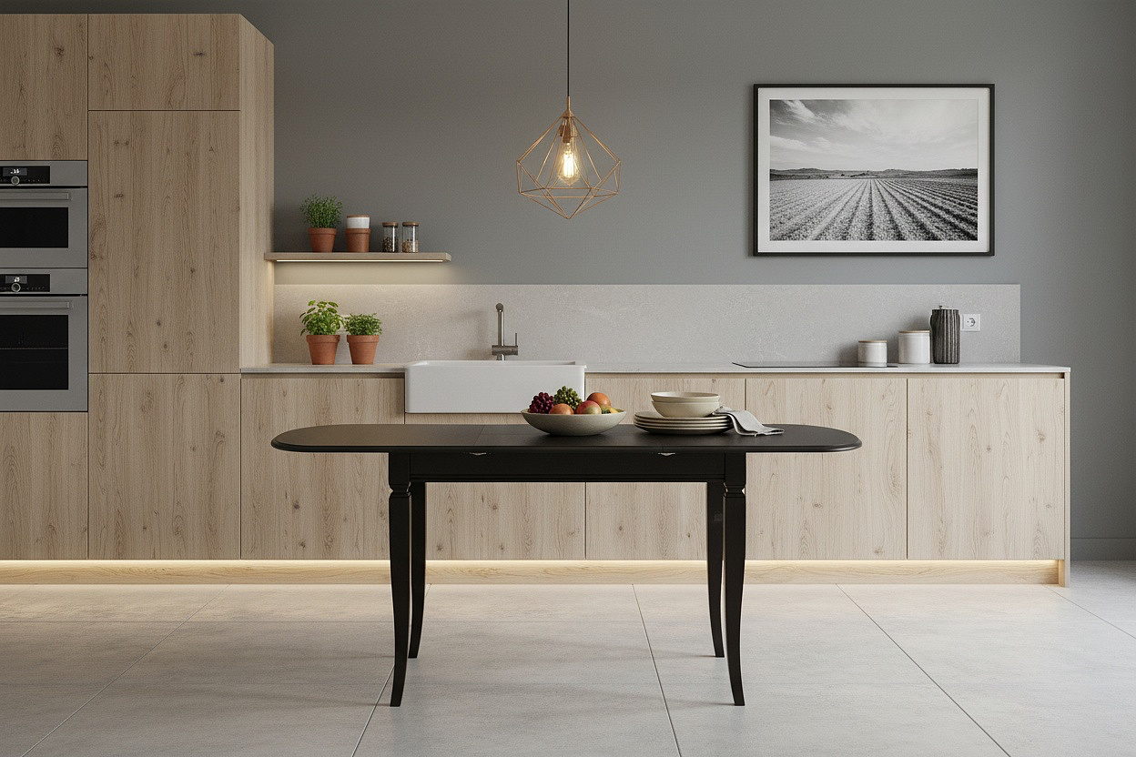 Стол обеденный раздвижной Шелтон-М, 120(170)*80см, бук