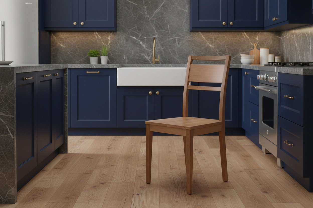 Стул обеденный Стенли с жестким сиденьем, натуральный бук