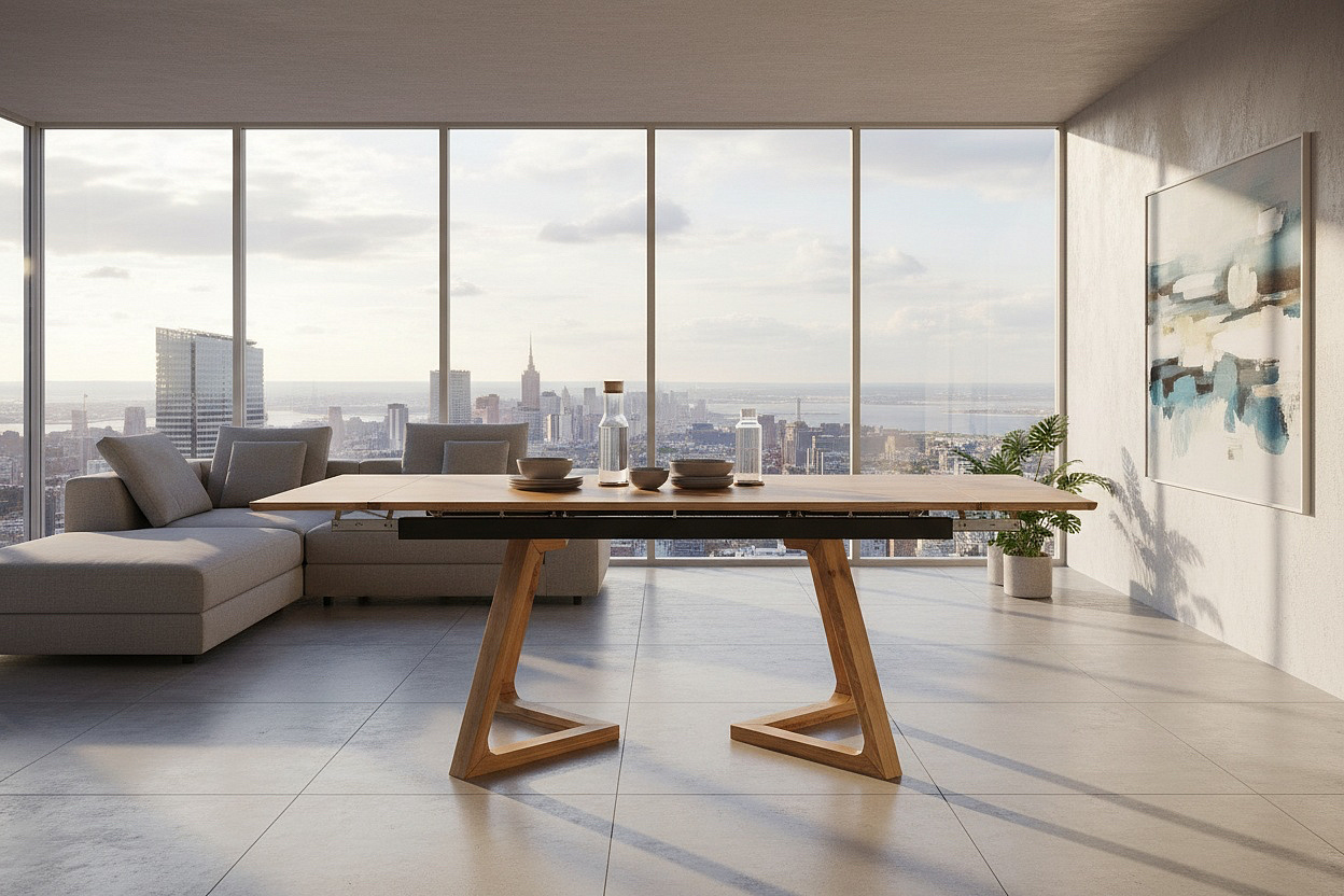 Стол обеденный раздвижной Шарлот, 160(190/220)*90см, дуб, металл