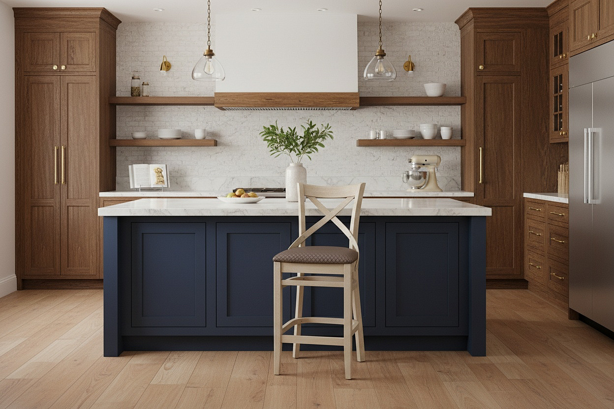 Стул полубарный Соло-ПБ, натуральный дуб