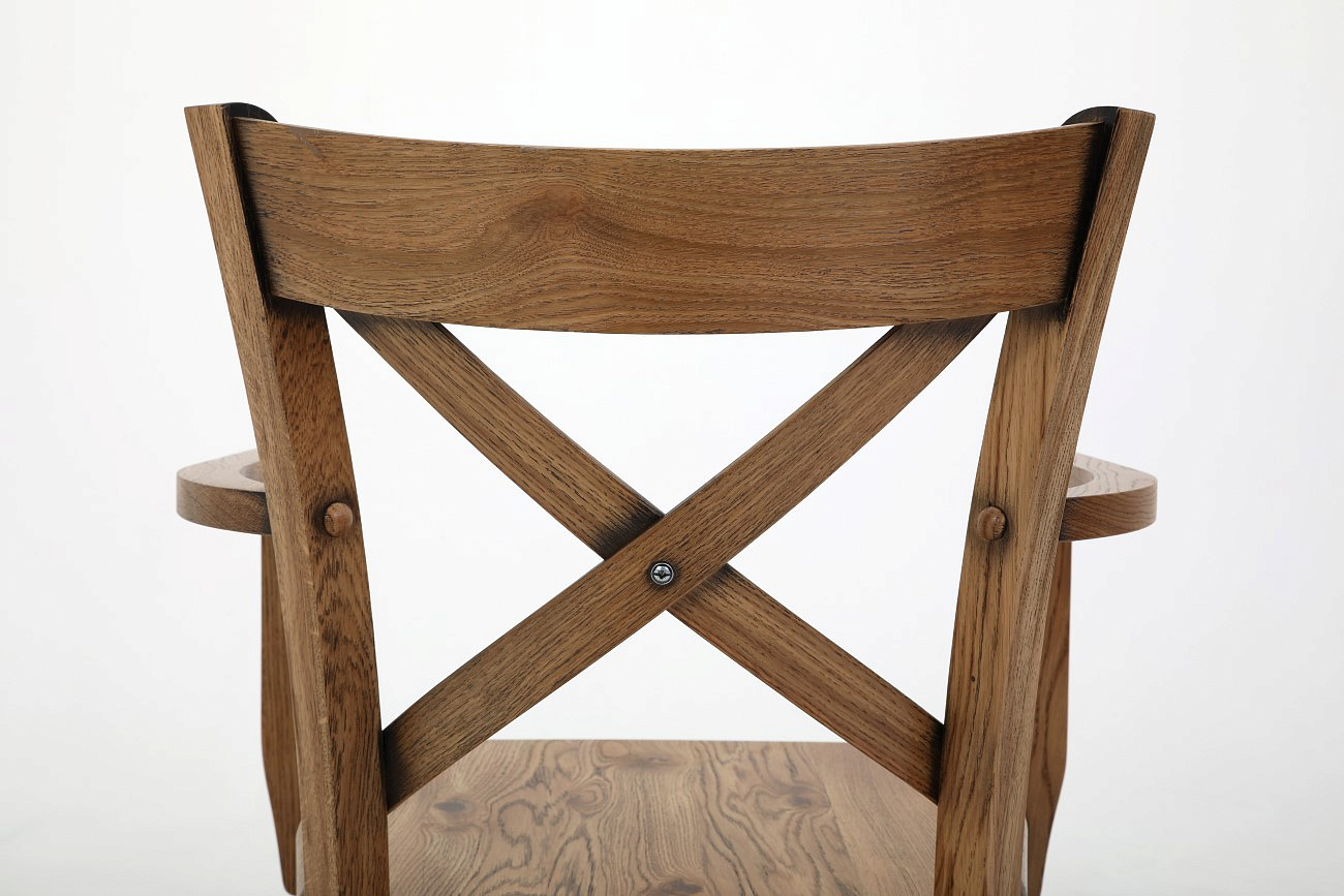 Кресло Соло с жестким сиденьем, натуральный дуб