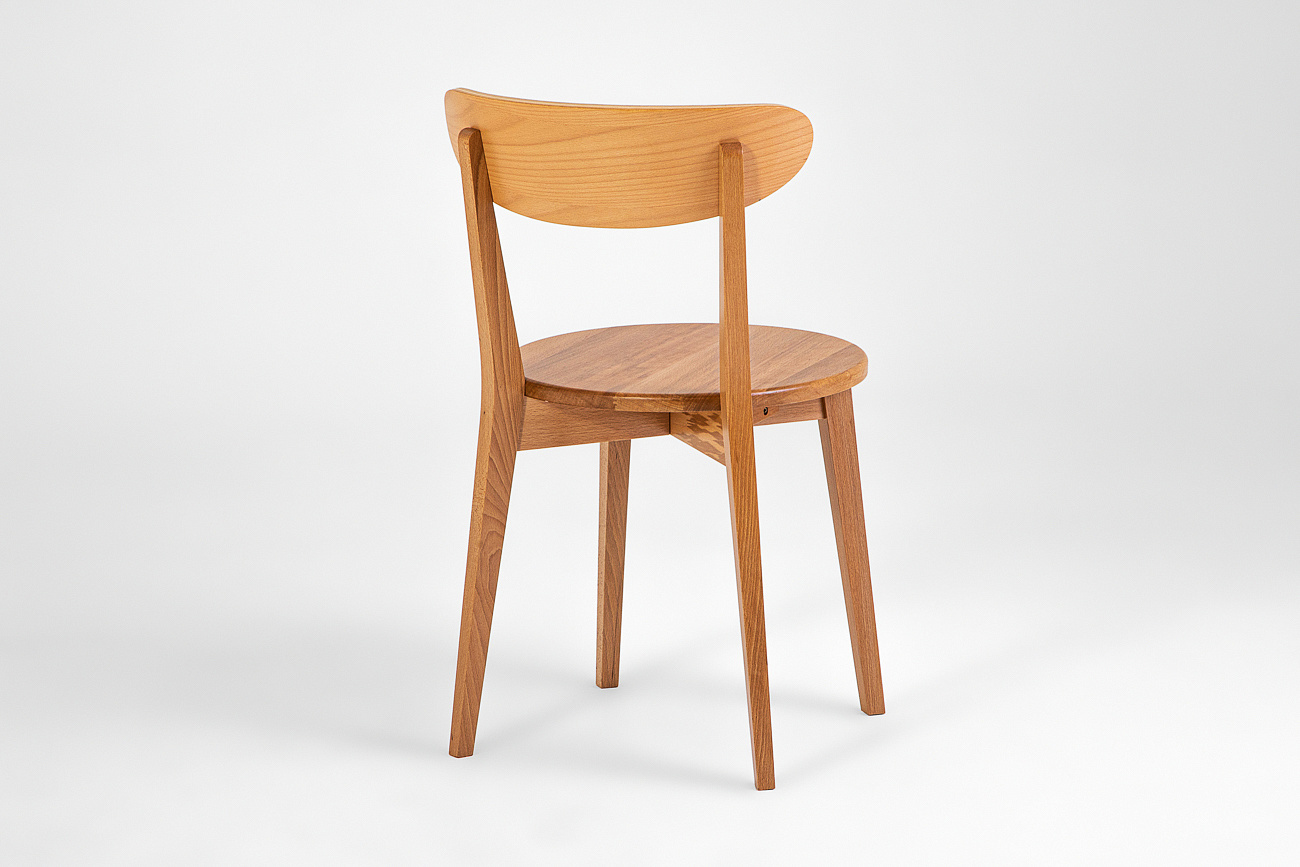 Стул обеденный Дакар с жестким сиденьем, натуральный бук