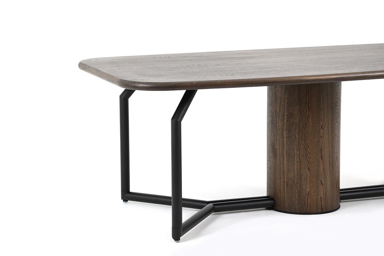 Стол обеденный Тейлор-М, 220*115см, дуб, металл