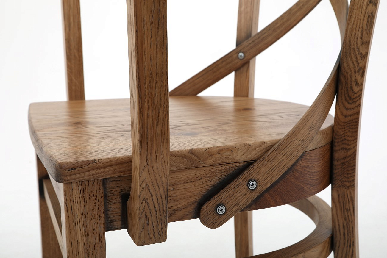 Кресло Соло с жестким сиденьем, натуральный дуб