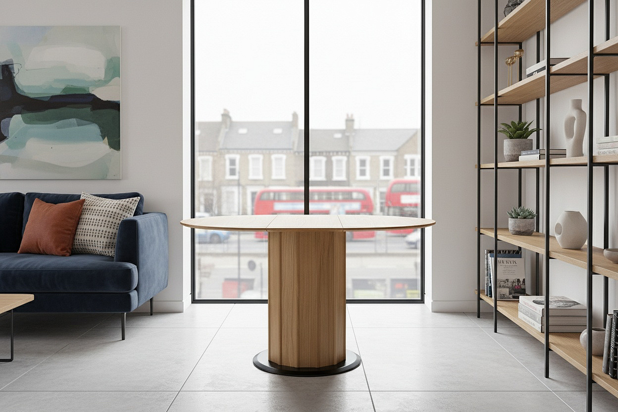 Стол обеденный раздвижной Олаф, 110(140)*110см, дуб