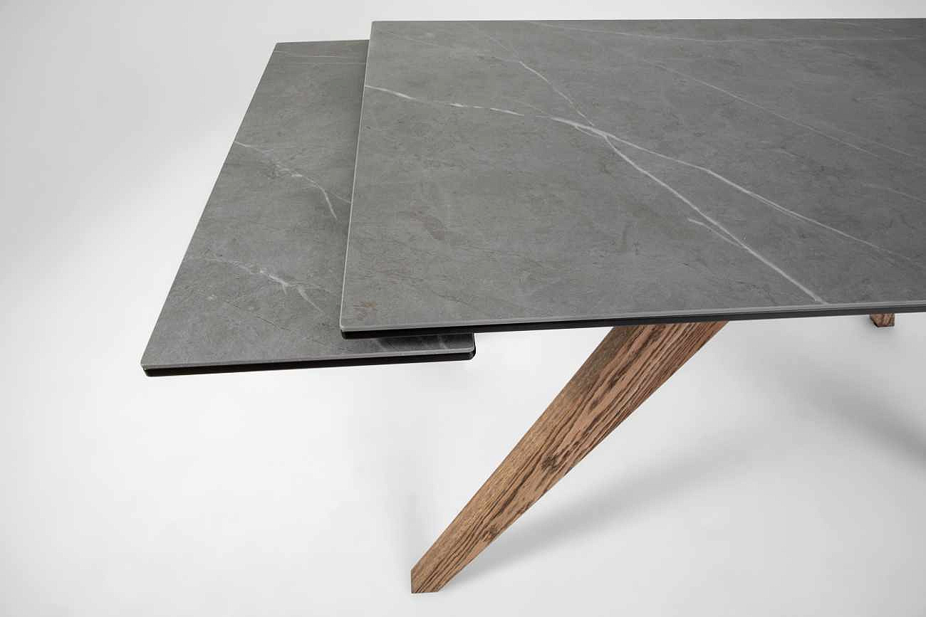 Стол обеденный раздвижной Орландо-М, 140(170/200)*85см, дуб, керамика, металл