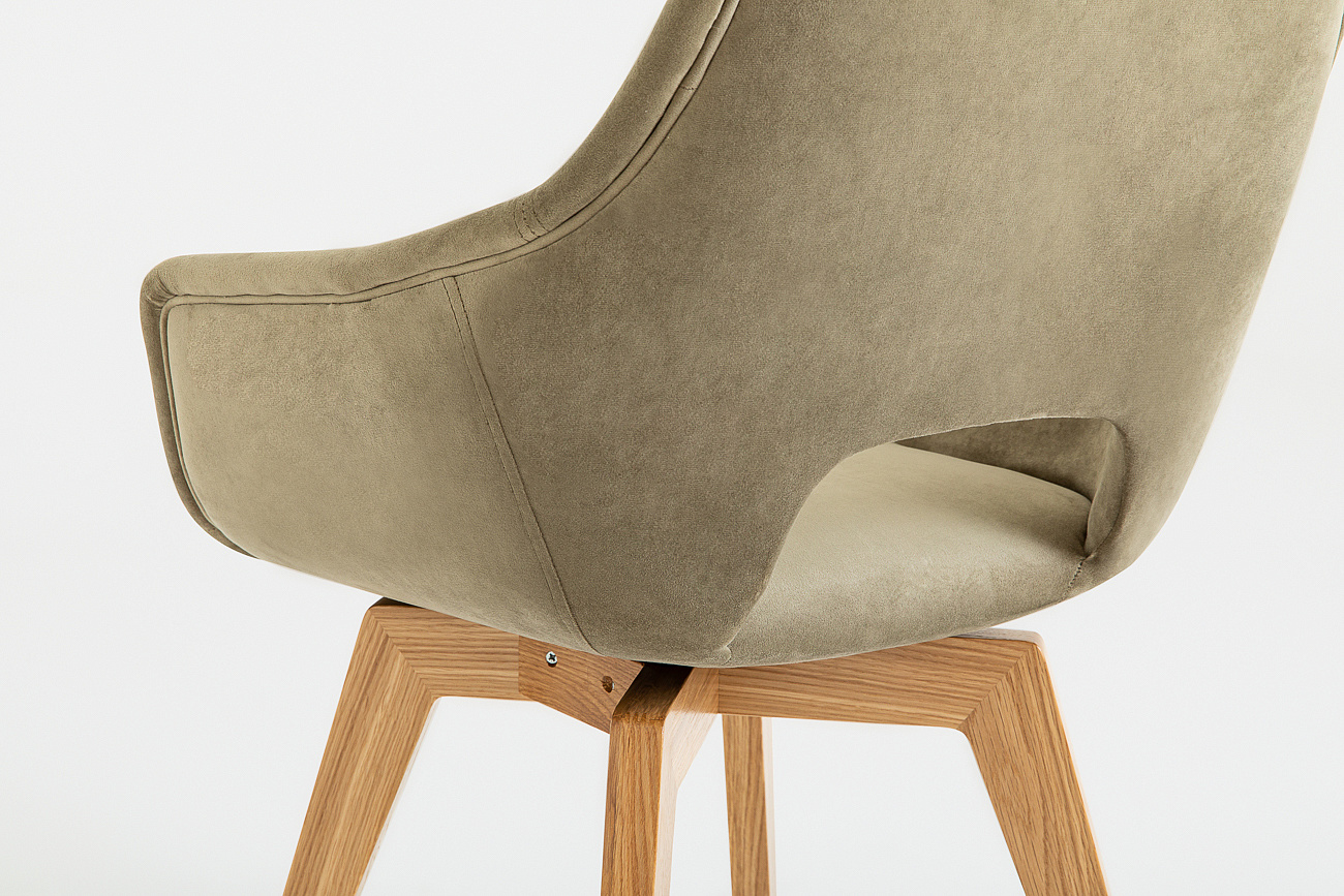 Кресло поворотное Боско, натуральный дуб