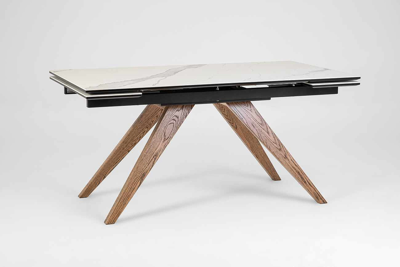 Стол обеденный раздвижной Орландо, 160(190/220)*90см, дуб, керамика, металл