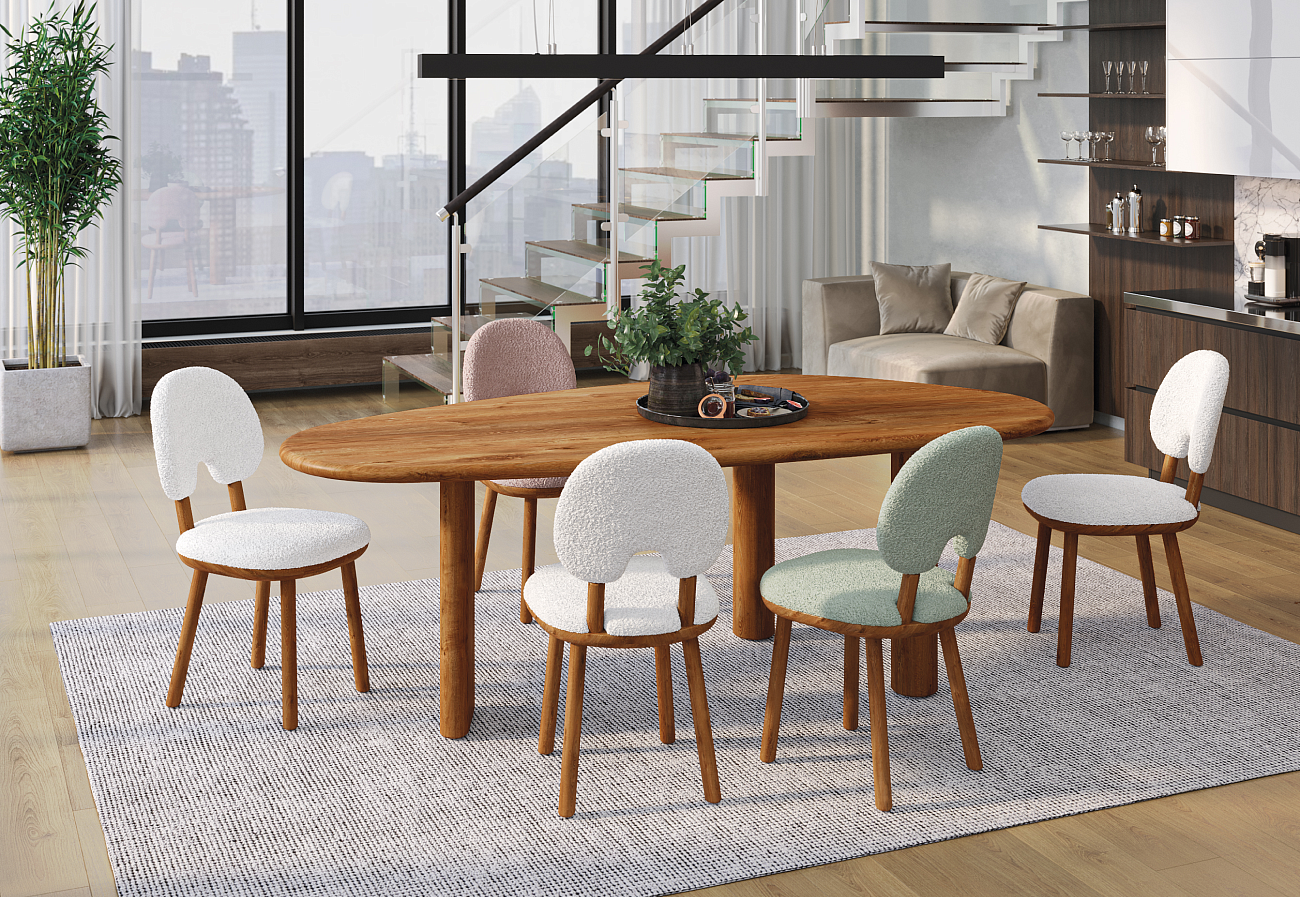 Стол обеденный Авокадо-М, 180*100см, дуб