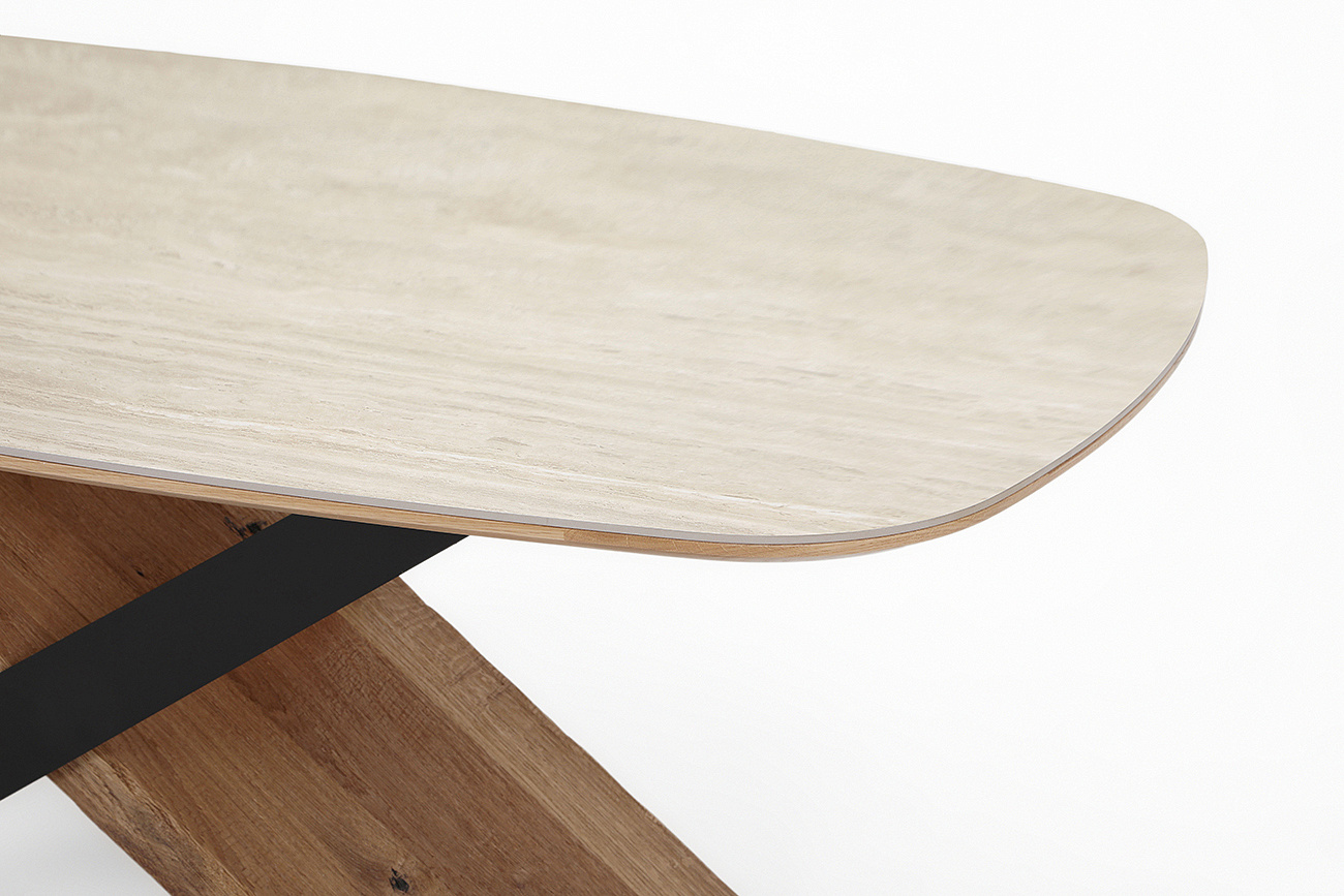 Стол обеденный Остин-М, 180*110см, дуб, металл