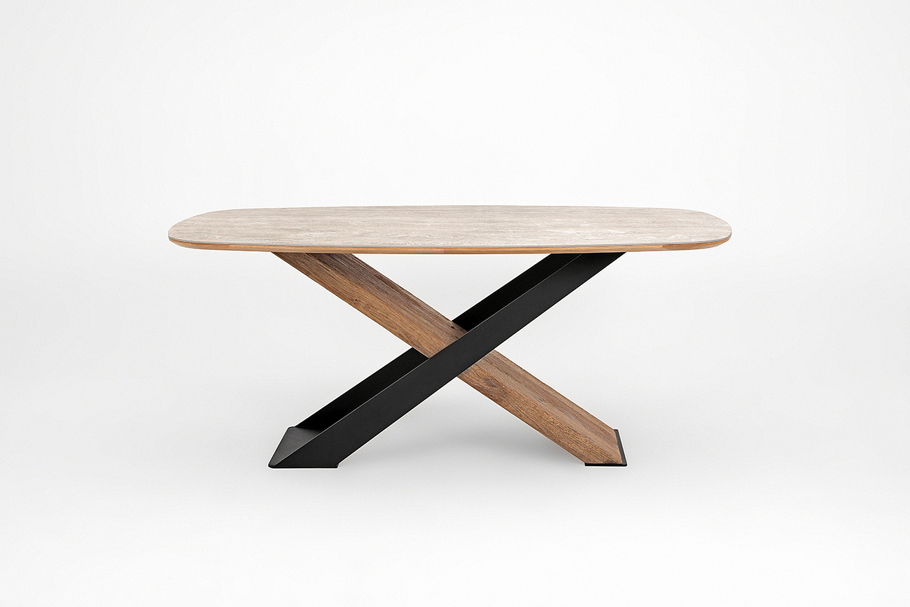 Стол обеденный Остин-Т, 200*110см, дуб, металл