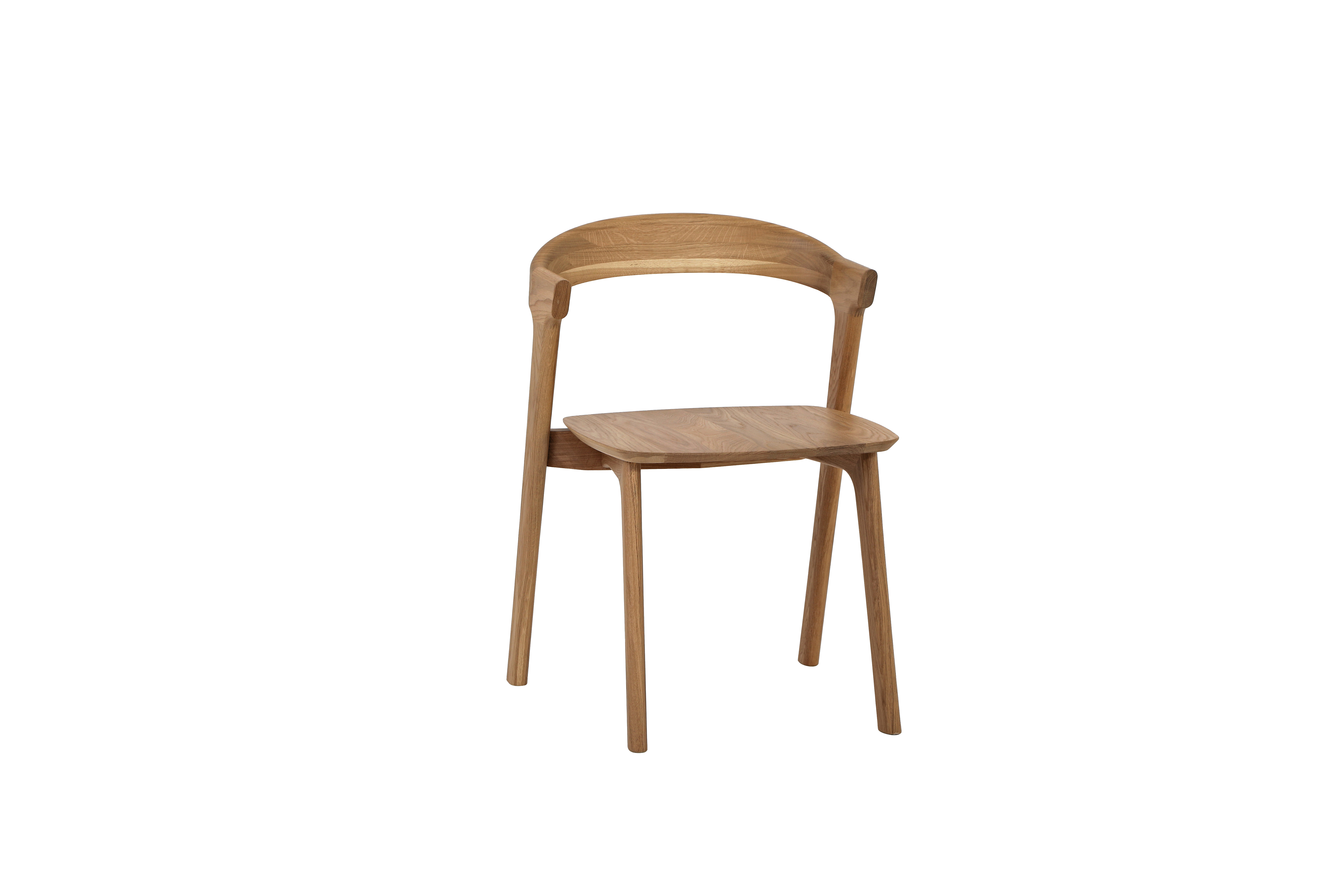 Стул обеденный Луиджи с жестким сиденьем, натуральный дуб