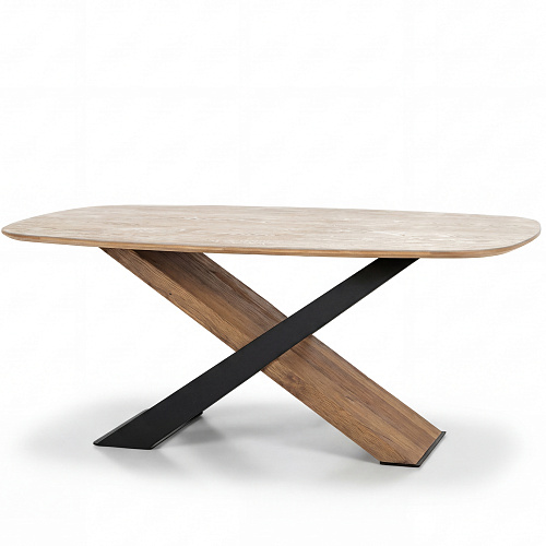 Стол обеденный Остин-М, 180*110см, дуб, металл