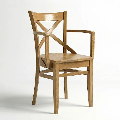 Кресло Соло с жестким сиденьем, натуральный дуб