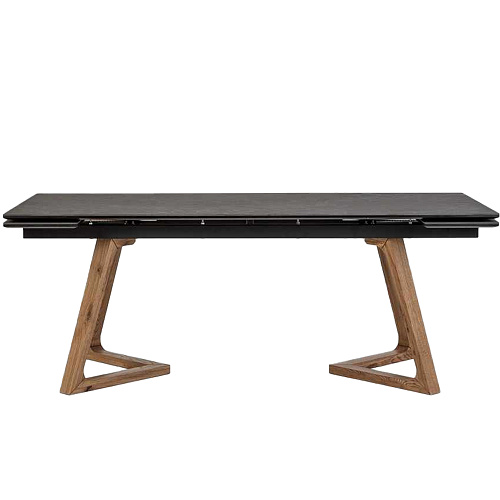 Стол обеденный раздвижной Стелс, 200(230/260)*95см, дуб, керамика, металл