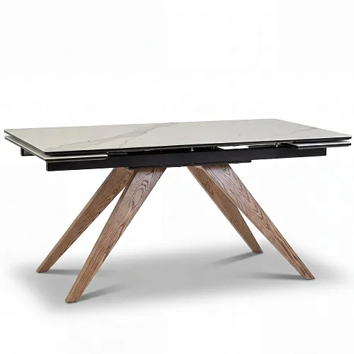 Стол обеденный раздвижной Орландо, 160(190/220)*90см, дуб, керамика, металл